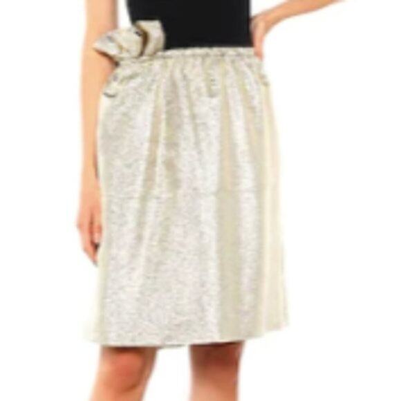 Stella McCartney Lurex Gathered Brynn skirt Gold size 4 - Picture 3 of 10